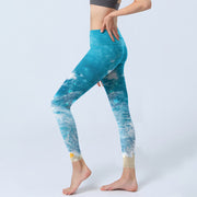 Buddha Stones Ocean Waves Fish Gym Leggings Women's Yoga Pants - image 4