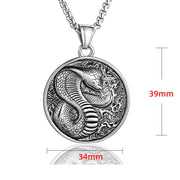 Buddha Stones Titanium Steel Year Of The Snake Balance Necklace Pendant Necklaces & Pendants BS 6