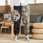 Buddha Stones Dragon Pattern Men's Pants With Pockets