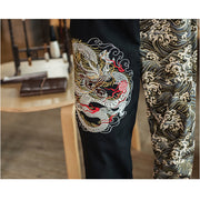 Buddha Stones Dragon Pattern Men's Pants With Pockets