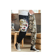 Buddha Stones Dragon Pattern Men's Pants With Pockets