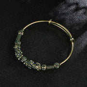 Buddha Stones Pi Xiu Copper Luck Keep Away Evil Spirits Bracelet Bangle