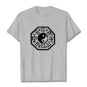 Buddha Stones Ba Gua Pattern Cotton Tee T-shirt