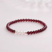 FREE Today: Protection Stability Natural Small Garnet Pearl Beads Bracelet