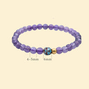 Buddha Stones Natural Amethyst Lotus Spiritual Awareness Bracelet Bracelet BS 12