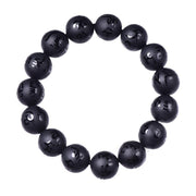 Buddha Stones Natural Black Onyx Om Mani Padme Hum Carved Protection Bracelet Bracelet BS 6