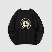 Buddha Stones Lotus Buddha Fleece Lined Sweatshirt