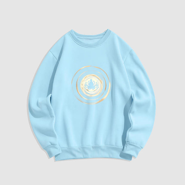 Buddha Stones Lotus Buddha Fleece Lined Sweatshirt