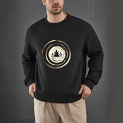 Buddha Stones Lotus Buddha Fleece Lined Sweatshirt