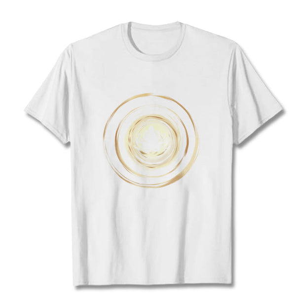 Buddha Stones Meditating Buddha Lotus Pattern Tee T-shirt