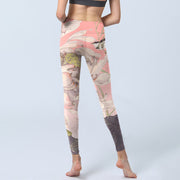 Buddha Stones Withered White Lotus Print Gym Leggings Women's Yoga Pants - image 7