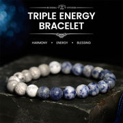 Buddha Stones Sodalite Picasso Jasper White Turquoise Intuition Bracelet