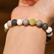 Buddha Stones White Turquoise Picasso Jasper Green Calcite Blessing Bracelet