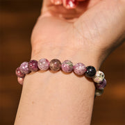 Buddha Stone Rainbow Tourmaline Positive Bracelet