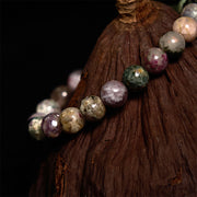 Buddha Stone Rainbow Tourmaline Positive Bracelet