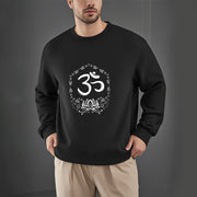 Buddha Stones OM Lotus Design Fleece Lined Polyester Sweatshirt