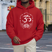 Buddha Stones OM Lotus Sketch Fleece Lined Hoodie