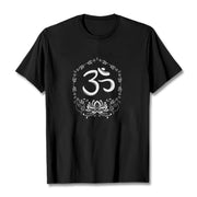 Buddha Stones OM Lotus Sketch Cotton Tee T-shirt