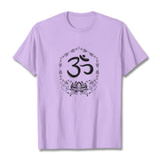 Buddha Stones OM Lotus Sketch Cotton Tee T-shirt