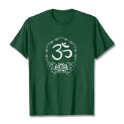 Buddha Stones OM Lotus Sketch Cotton Tee T-shirt