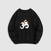 Buddha Stones OM Design Fleece Lined Polyester Sweatshirt