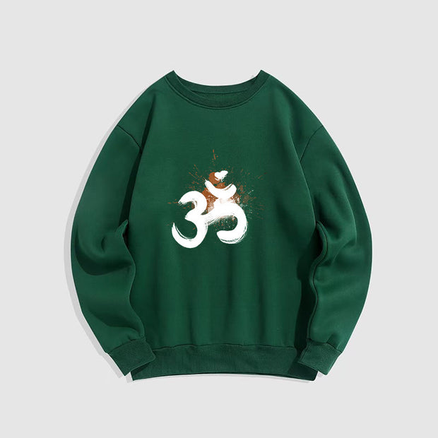 Buddha Stones OM Design Fleece Lined Polyester Sweatshirt