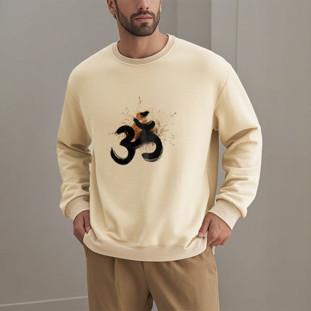 Buddha Stones OM Design Fleece Lined Polyester Sweatshirt