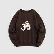 Buddha Stones OM Design Fleece Lined Polyester Sweatshirt