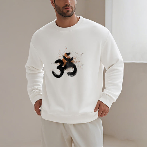 Buddha Stones OM Design Fleece Lined Polyester Sweatshirt