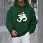 Buddha Stones OM Sanskrit Fleece Lined Polyester Hoodie