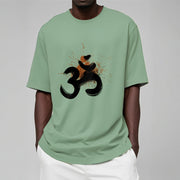 Buddha Stones OM Sanskrit Design Cotton Tee T-shirt