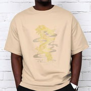 Buddha Stones Golden Dragon Cotton Tee T-shirt T-Shirts BS 13