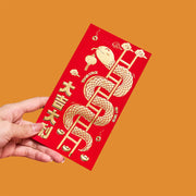 Buddha Stones 6Pcs Red Envelope Year Of The Snake Design Lucky Money Envelopes Good Luck 2025 Chinese New Year