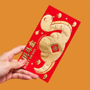 Buddha Stones 6Pcs Red Envelope Year Of The Snake Design Lucky Money Envelopes Good Luck 2025 Chinese New Year