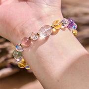 FREE Today: Wealth Luck PiXiu White Crystal Citrine Green Strawberry Quartz Amethyst Bracelet