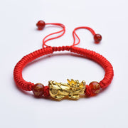 FREE Today: Wealth and Luck PiXiu Agate Om Mani Padme Hum String Braided Bracelet