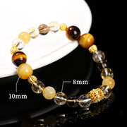 Buddha Stones Natural Citrine Tiger Eye Prosperity Bracelet