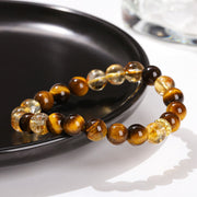 Buddha Stones Natural Tiger Eye Citrine Beads Strength Bracelet Bracelet BS 8