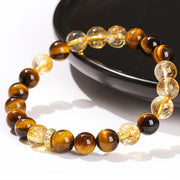 Buddha Stones Natural Tiger Eye Citrine Beads Strength Bracelet Bracelet BS 11