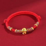 Buddha Stones Handmade Red String Copper Year Of Snake Protection Braided Bracelet