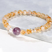 Buddha Stones Natural Citrine Amethyst Prosperity Bracelet Bracelet BS 11