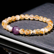 Buddha Stones Natural Citrine Amethyst Prosperity Bracelet Bracelet BS 12