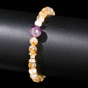 Buddha Stones Natural Citrine Amethyst Prosperity Bracelet Bracelet BS 3