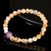 Buddha Stones Natural Citrine Amethyst Prosperity Bracelet Bracelet BS 1