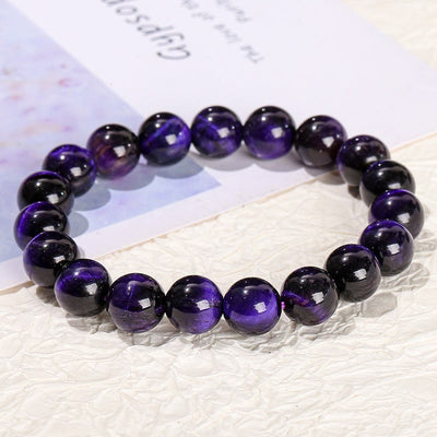 Buddha Stones Purple Tiger Eye Creativity Bracelet