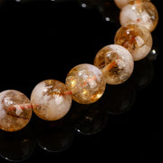 Buddha Stones Natural Citrine Snowflake Crystal Prosperity Bracelet