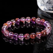 Buddha Stones Natural Purple Phantom Love Wisdom Bracelet