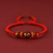 Buddha Stones Handmade Red Agate Chinese Zodiac Red String Braided Protection Bracelet Bracelet BS Red Agate Chinese Zodiac-Horse