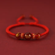 Buddha Stones Handmade Red Agate Chinese Zodiac Red String Braided Protection Bracelet Bracelet BS Red Agate Chinese Zodiac-Dragon