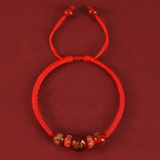 Buddha Stones Handmade Red Agate Chinese Zodiac Red String Braided Protection Bracelet Bracelet BS 13